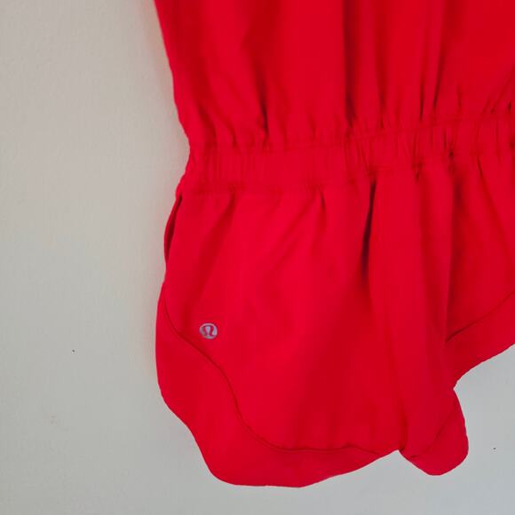 Lululemon Speedy Runsie Red Orange Romper Women's Size 2 - Picture 7 of 7
